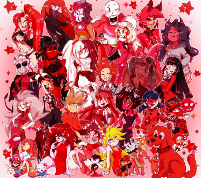 Red Cartoon characters