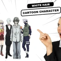 cartoon characters with white hair