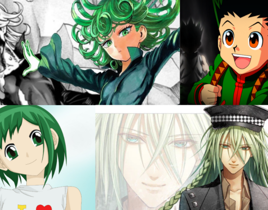 anime characters with green hair