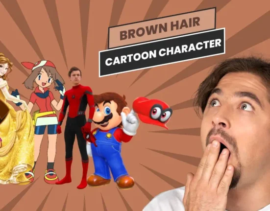 cartoon characters with brown hair