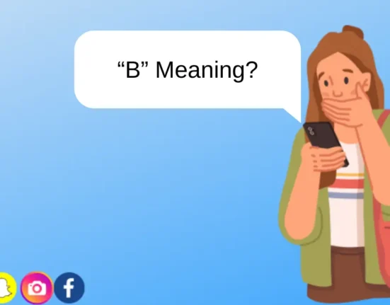 a girl thinking "b" meaning in texting