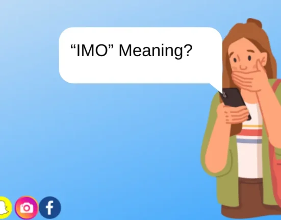 a girl thinking "imo" meaning in texting
