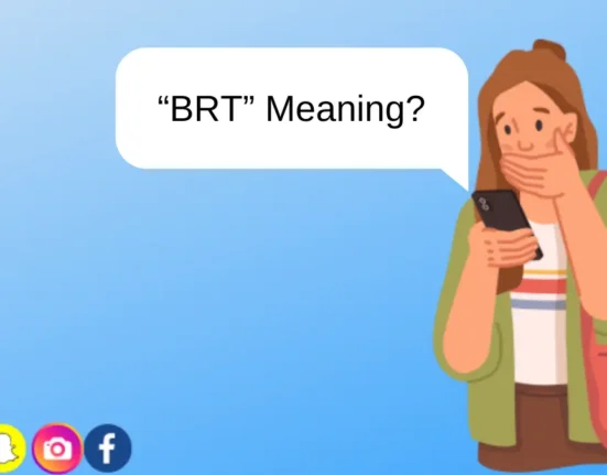 a girl thinking brt meaning in texting