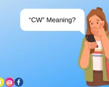 a girl thinking cw meaning in texting