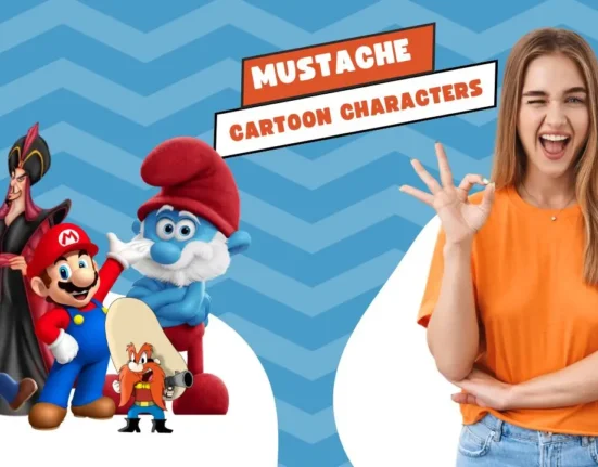 cartoon characters with mustache
